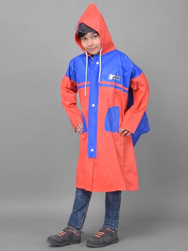 Image of Dollar Rainguard Kids' Full Sleeve Solid Long Raincoat With Adjustable Hood and Pocket