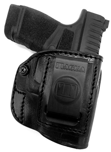 HOLSTERMART USA TAGUA Premium Right Hand Black Leather IWB OWB SOB Cross Draw