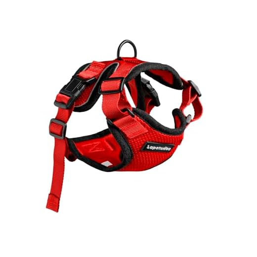 Peitoral Para Cachorros Com Ajuste Fácil No Corpo Do Pet Coleira Peitoral Regulável Confortável E Resistente LOPETUDOS, P, Vermelho, LP-PTKC-PRED