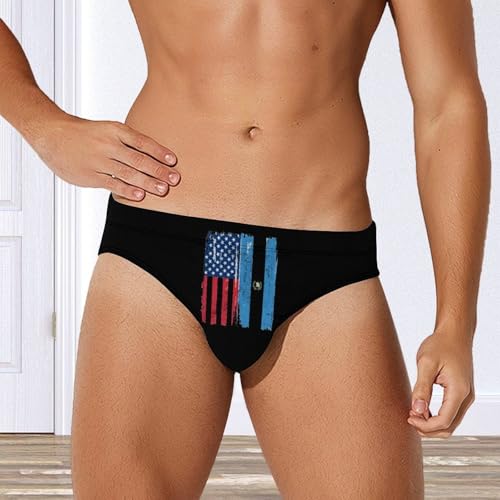 Guatemala U.S. Flag Printed Swim Briefs for Men Sexy Bikini Swimwear Elastic Beach Trunks Bathing Suit2