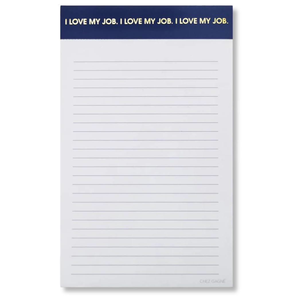 Chez Gagné Funny Office Notepad 8" x 5" - Hilarious Lined Memo Pads, Sarcastic Notepads for Work, Motivational Office Gifts, Coworker Humor, 65 Sheets