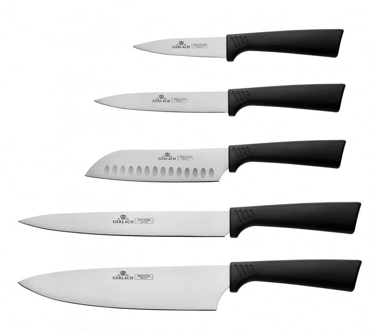 Gerlach G02 991AM ZENB 05PU S2S1 01 Set Keukenmessen In Blok Deco 01 Roestvrij Staal 753096959