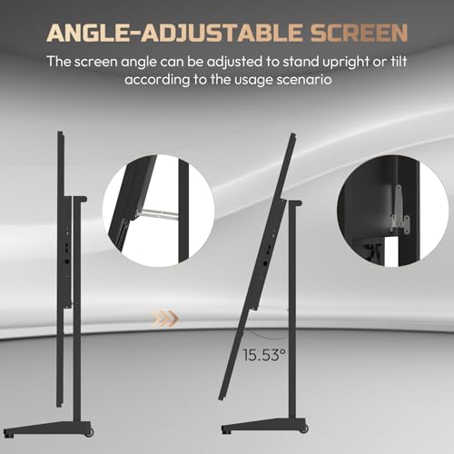 Image of 43 inch Digital Signage Display Kiosk, 4K UHD Anti-Glare LCD Advertising Screen, Portable Floor Standing Auto AD Player Android14 App-Based Control with USB /HDMI /WiFi, Bluetooth 5.3