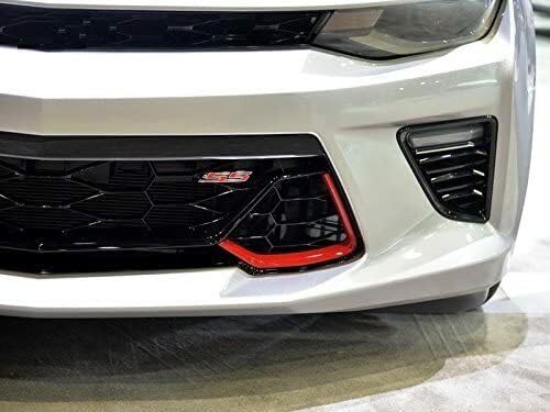 Image of MMUNNA 1x Origianl Grille Ss Emblem Badge 3D Replacement for Camaro Gm Series Front (Black Red)
