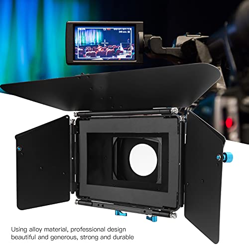214 Matte Box,Professional Alloy Swingaway Matte Box,Camera Shooting Follow Sunshade,With 64Mm/76Mm/84Mm/88Mm/98Mm/104Mm Foam Ring,For 15Mm/0.6In Rod #TOP3