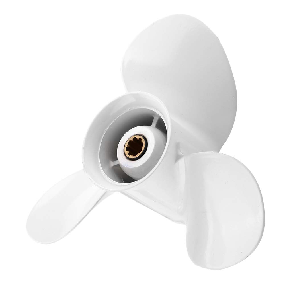 Propeller, Weiß, 3-Blatt-Aluminium-8-Spline-Propeller, Bootspropeller, Motormotor, RC-Boot, Schiff, Außenbordpropeller Für Mercury- Und MerCruiser-Motoren
