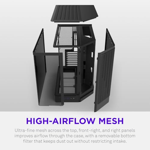 Image of NZXT H6 - Compact Dual-Chamber ATX PC Case - Black