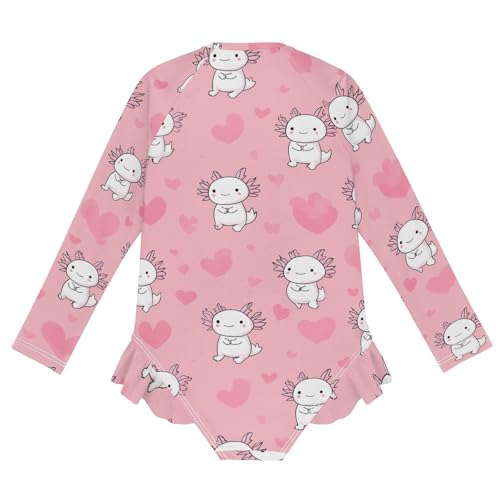 Image of Girls One Piece Swimsuits Long Sleeve Swimsuit Zipper Bathing Suits Swimwear