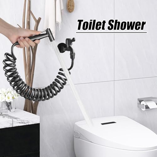 Bidet de mano con manguera flexible y mango ergonómico para baño 3