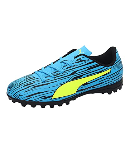 Image of Puma Unisex Rapido III TT Jr Ocean Dive-Yellow Alert-Black Football Shoe-10 Kids UK (10657905)