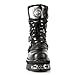 New Rock NEWROCK M.373-S4 Metallic Boots Black Leather Goth Biker Emo Fashion 8