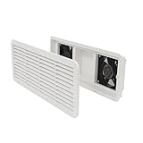 12 VDC Abluft- und Ansaug-Doppellüfter Auslass Bidirektionaler staubdichter Seitenlüfter, Witterungsbeständig(12V WHT Strong Wind)
