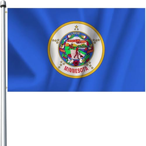 Amazon.com: YaooQi Minnesota State Flags 3x5ft with Brass Grommets ...