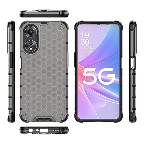 Image of Glasgow Back Case Cover Compatible with [ Oppo A58 5G / A78 5G ] (Stylish Design) - Black
