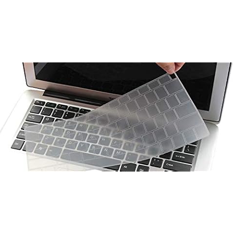 JuYuish Transparent Silicone Keyboard Cover Compatible for 2018 Newest Release MacBook Air 13 inch with Touch ID Model A1932 ( It Doesn't Compatible Old MacBook Air 13" Model A1369 & A1466) (Clear) Cover
