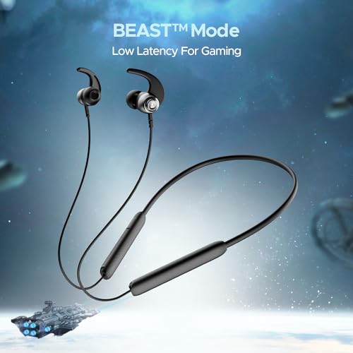 Image of Boat Rockerz 268 Bluetooth in Ear Earphones with Beast Mode, ENx Mode, ASAP Charge, Upto 25 Hours Playback, Signature Sound, BTv5.2 & IPX5(Active Black)