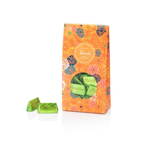 Venchi Gianduiotto Pistachio White Chocolate 29 Piece Elegant Gift Box – Creamy and Rich Pistachio Paste Filling & Slightly Salted White Chocolate – A True Venchi Classic – Preservative & Gluten Free