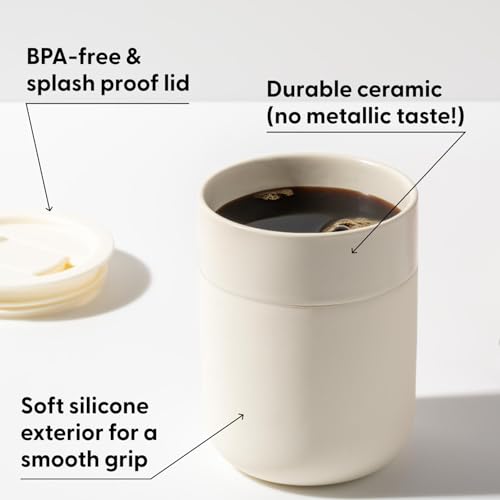 image for W&P Porter Ceramic Mug w/ Protective Silicone Sleeve, Mint 12 Ounces |