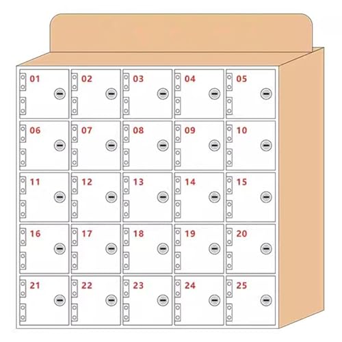 Generisch Generic Wandmontierbarer Handy-Aufbewahrungsschrank 25 Stück