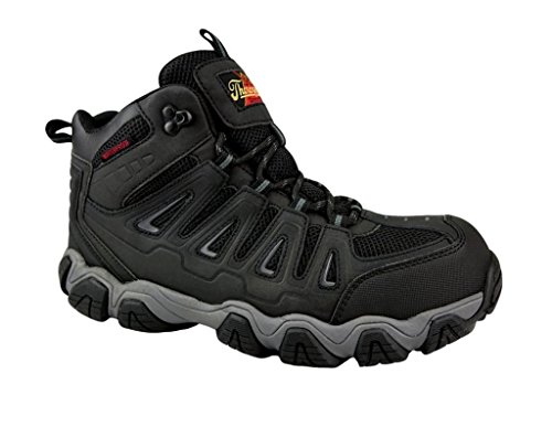 Image of Thorogood 1957 Series 8 inch Waterproof Steel Toe Work Boots for Men - Full-Grain Leather with Moc Toe, Slip-Resistant Heel Outsole, and Comfort Insole; EH Rated