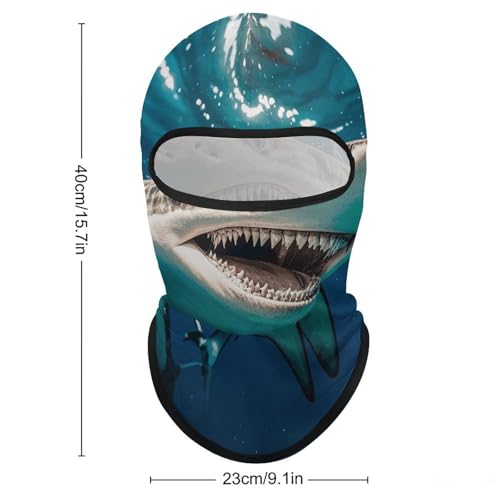 Balaclava para hombre y mujer, máscara para esquí, cubreboca completo con diseño de pez del océano, ideal para ciclismo y motociclismo miniatura 2