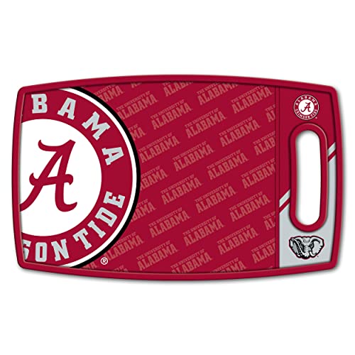 YouTheFan NCAA Alabama Crimson Tide Logo Series Cutting Board, Team Colors