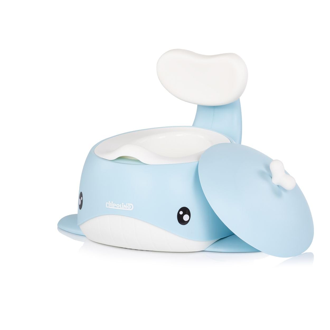 Chipolino Töpfchen Wal Innenbehälter Toilettentrainer Deckel Rückenlehne 15 kg blau