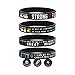 "Power of Faith" Bible Verse Wristbands - Set of 4 Silicone Bracelets with Christian Symbols and Scriptures - Religious Jewelry Gifts for Men Women Teens