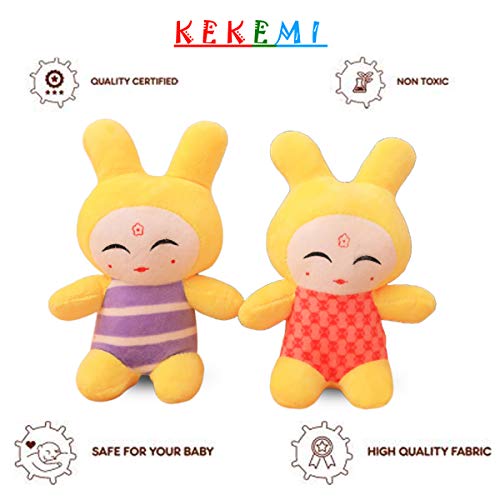 Image of KEKEMI Non-Toxic Hugable Cute Stuff Teddy Bear Soft Toys for Kids /Gift, Size 7 Inches (Pack of 2)