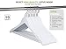 Amber Home White Wooden Hangers 10 Pack, White Wood Coat Hangers with Non Slip Pant Bar, Clothes Hangers for Shirts, Jackets, Dress (White, 10)