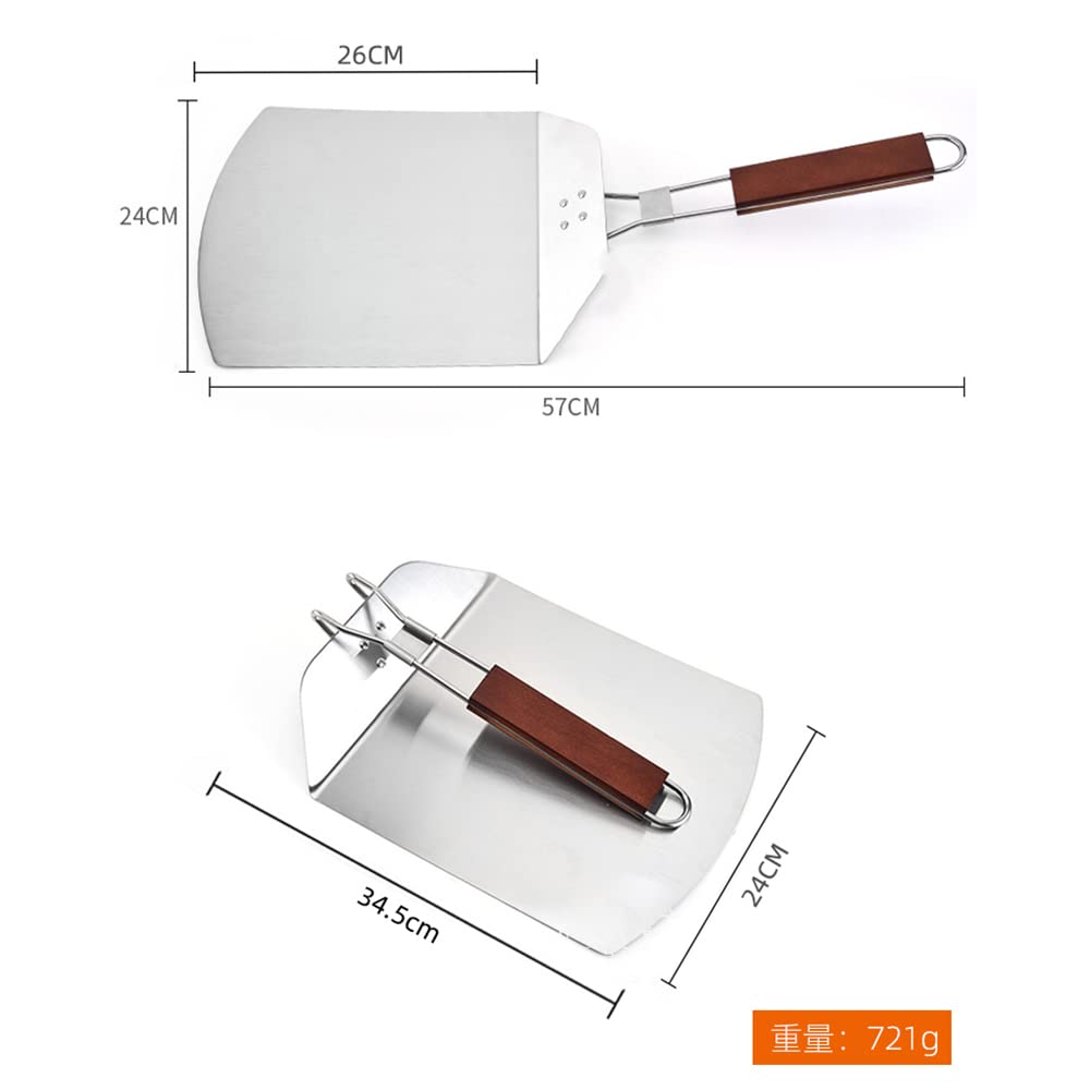 3 Packungsfaltbarer Pizza Spatel, Gebäckwerkzeugzubehör Edelstahl Nicht -Stick -Pizza -Schaber mit Klappgriff, Aluminium -Pizza -Kruste -Set,B