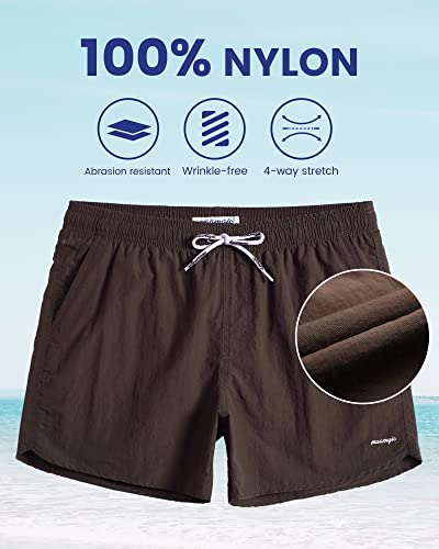 Image of maamgic Mens Swim Trunks 5 inch with Mesh Lining Quick Dry Bathing Suits for Men Swim Shorts Swimwear