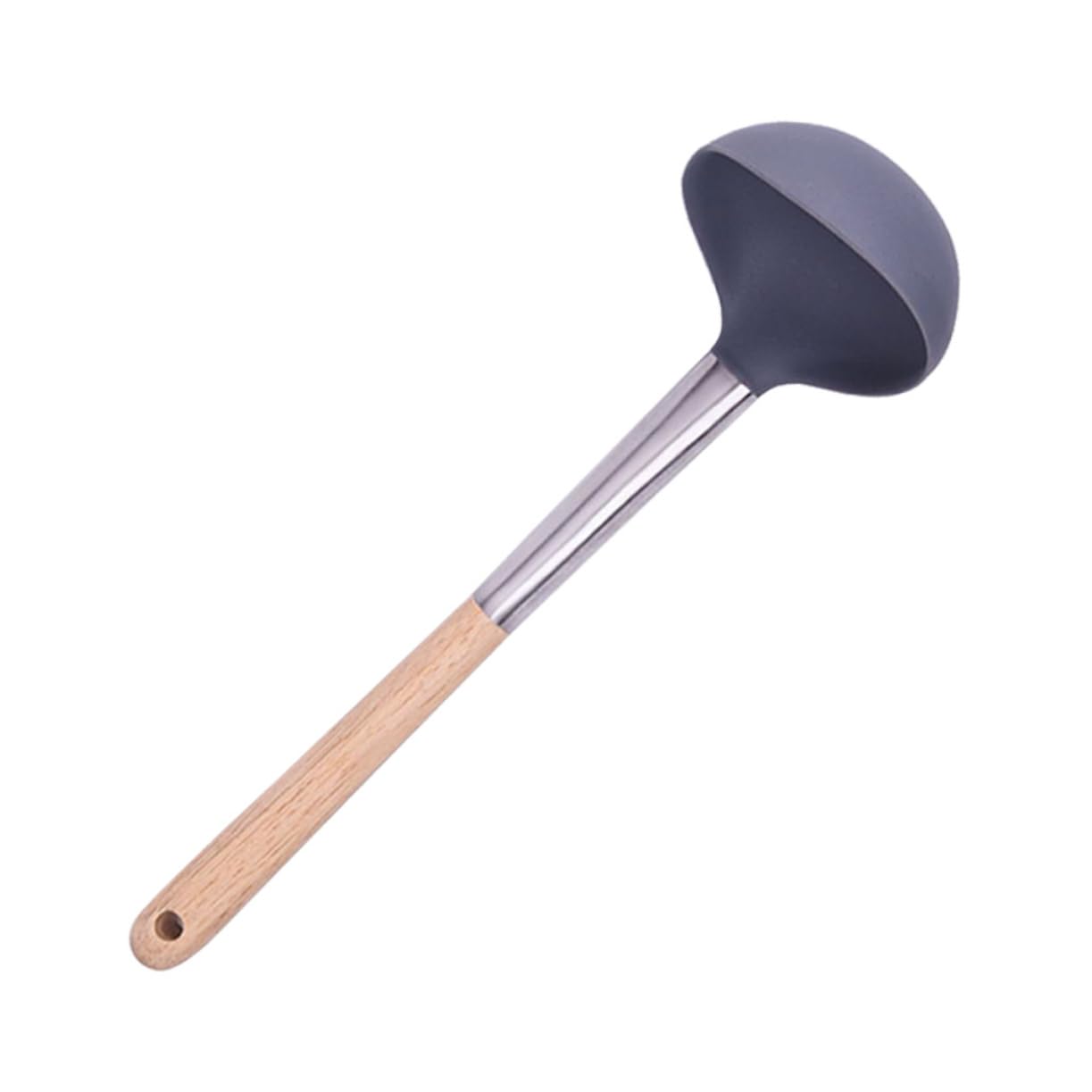 Alipis 3 Pz Cucchiaio in Silicone Da Minestra in Acciaio Inox Da Cucina in Silicone Cucchiaio Per Servire Il Cibo Di Suite Acciaio Inossidabile