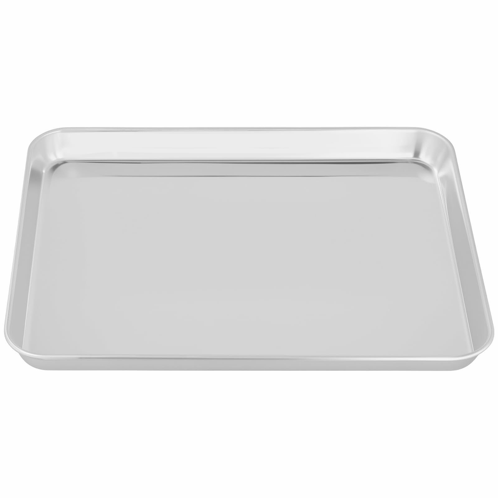 LEXININ 6 teglie da forno in acciaio inox, grandi fogli da forno in metallo per cucinare arrosti, 31,5 x 24,5 x 2,5 cm
