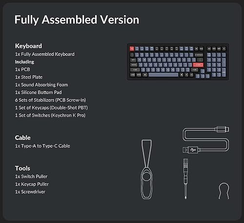 Image of Keychron K4 Pro QMK /VIA Wireless Mechanical Keyboard /Fully Assembled (Hot-Swappable) / White Backlight K Pro Brown /Black