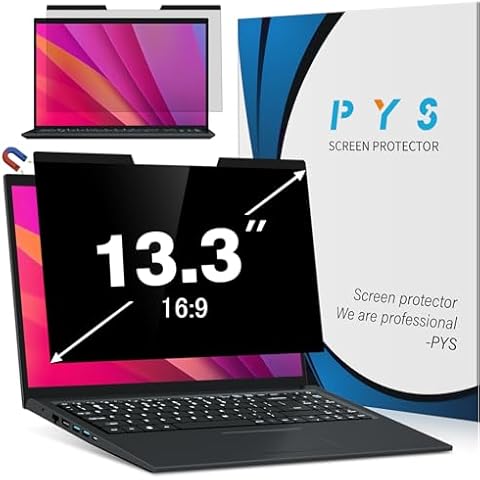 PYS Magnetic Laptop Privacy Screen 13.3 Inch Cover