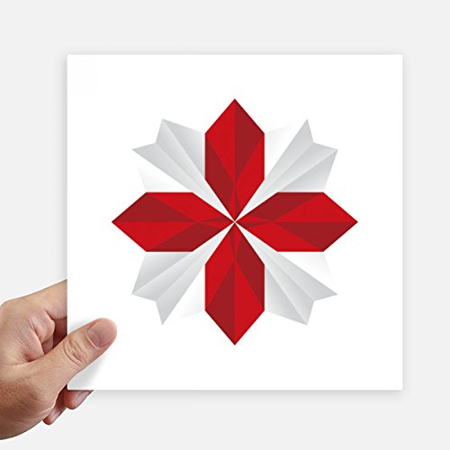 Calcomanías flor de origami Navidad DIYthinker set de 4 piezas impermeables de 20cm x 20cm 2