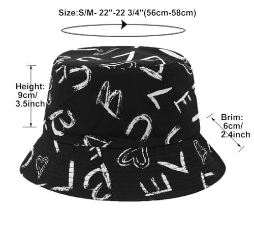 Image of Quanhaigou Bucket Hat for Men Women,Packable Reversible Printed Sun Hats,Fisherman Outdoor Summer Travel Hiking Beach Caps