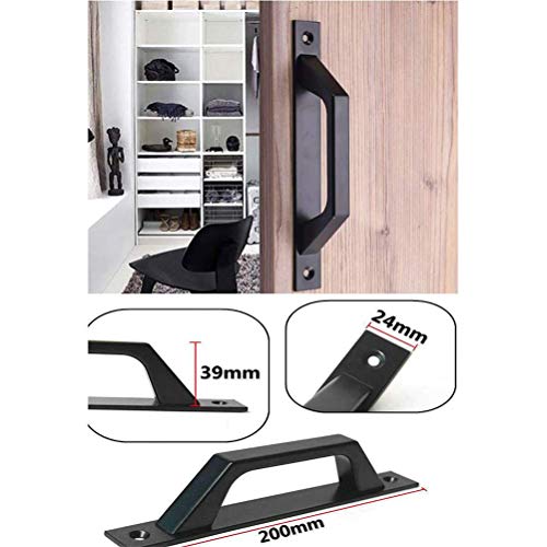 barsku Barn Door Handle Pull Set, Hardware Kitchen Furniture Cabinet Wardrobe Drawer Handle,Stainless Steel Sliding Door Handle