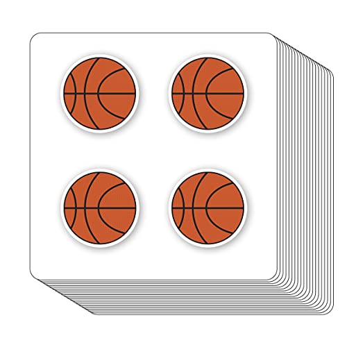 Basketball Ball Sport Stickers 1In For Scrapbooking, Arts, Craft, Kids Diy, Calendars 80-Pack #TOP8