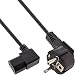 Produktbild InLine® 16752G Netzkabel, Schutzkontakt gewinkelt auf Kaltgerätestecker C13 rechts abgewinkelt, 0,3m, schwarz
