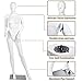 Giantex Female Mannequin Dress Form Display Manikin Torso Stand Realistic Metal Stand Plastic Detachable Clothing Full Body Mannequin W/Base White 5.8 FT, White