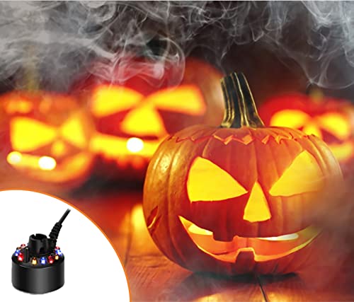 Fitnate 350Ml/H Mist Maker Fogger,12 Led Color Changing Fog Atomizer Air Humidifier, With Adjustable Fog Controller,Perfect For Water Feature, Halloween And Other Holiday Decorations. #TOP4