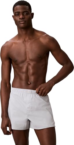 Calvin Klein Herren Boxer Trad 3pk 000nb4006a Boxer, Schwarz/Turbulenz/Harbor Mist, M – Ansicht 3