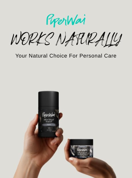 Miniatura 8 de PiperWai Desodorante natural con carbón activado  Protección contra olores, vegano, sin aluminio, producto Shark Tank para mujeres y hombres  Ideal
