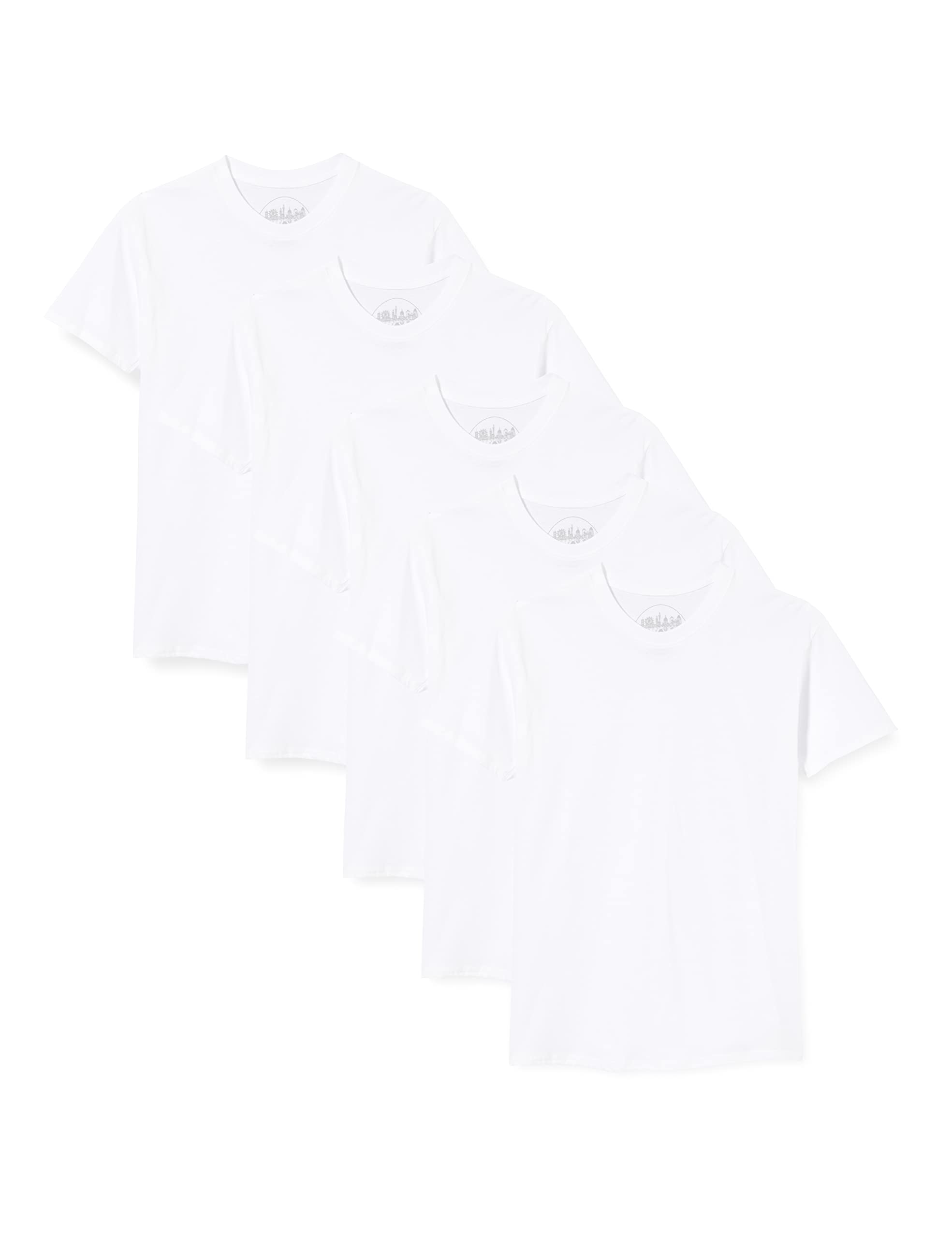 FM LondonMen's Crew neck Plain T-shirt T-Shirt (pack of 5)