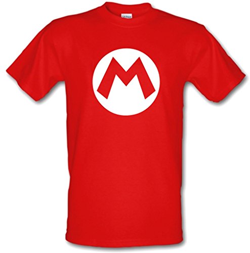 T-shirt révolutionnaire Mario BROS Super M Gamer Fun Coton - Rouge - Large