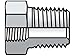 Hydraulic Hose Adapter, 0.86" L, 6000 psi