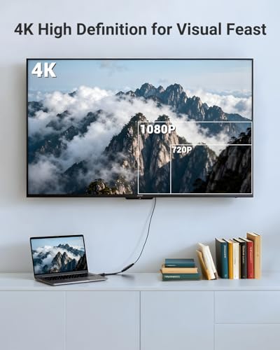 LEENUE HDMI Extension Cable, 4K 18cm High Speed Male to Female Cable, Short HDMI Extender, Supports 4K@60Hz, 3D, UHD, 2160p, Compatible with Fire TV Stick, HDTV, Monitor, 1 Pack - Image 2