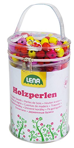 Perles à enfiler en bois pour enfants LENA pour calmer l'ennui et stimuler l'éveil
